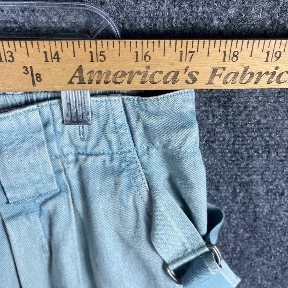Free People Wide Leg Pants Women XL Light Wash Blue Cotton D-Ring OB2201452 - Picture 8 of 12